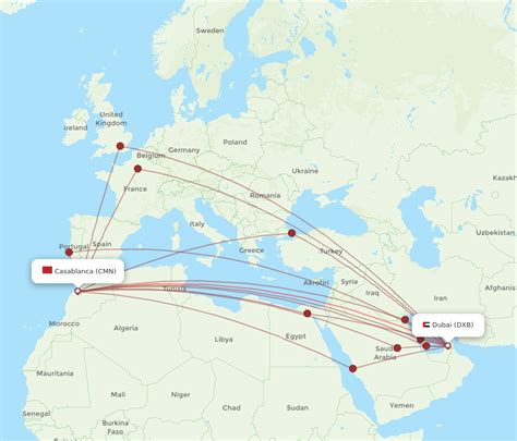 Flights From Casablanca To Dubai Cmn To Dxb Flight Routes