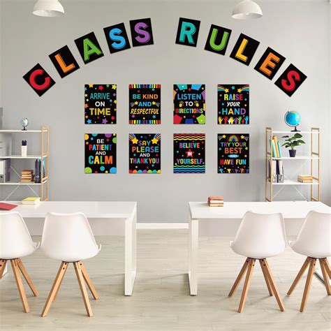 Mua Pajean 18 Pieces Classroom Rules Poster Classroom Rules Bulletin Board Posters Set Back To