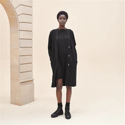 Langer Cardigan mit "Naoussa"-Motiv | Hermès Schweiz