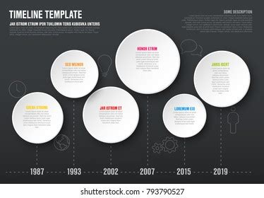 Time Line Infographic Template Photo Company Stock Vector Royalty Free