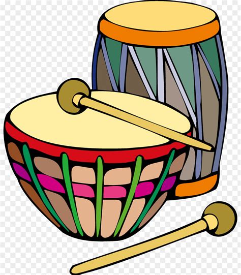 Cartoon Vector Color Drum Bongo Clip Art PNG Image - PNGHERO