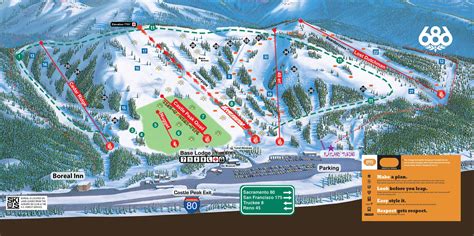 Boreal Mountain Resort Trail Map Piste Map Panoramic Mountain Map