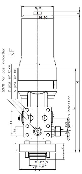 Damcos Kfr Linear Single Acting Spring Closing Actuators With Handpump