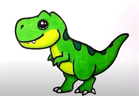 C Mo Dibujar Un Dinosaurio Kawaii Dinosaurio Kawaii Como Dibujar