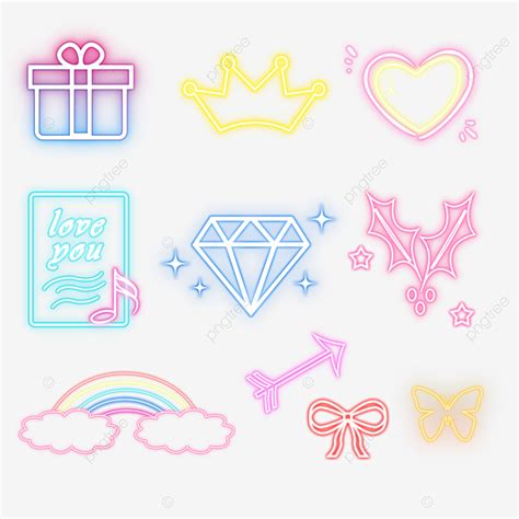 Neon Style Rainbow Hd Transparent Neon Style Rainbow Sticker Neon