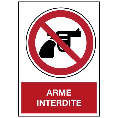 Panneau Arme Interdite Iso Ozc Signal Tique