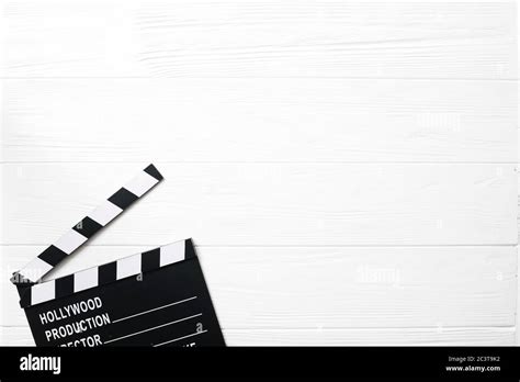 Movie Clapper Board isolated on white background Stock Photo - Alamy