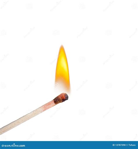 Burning Match Stock Photo Image 13787390