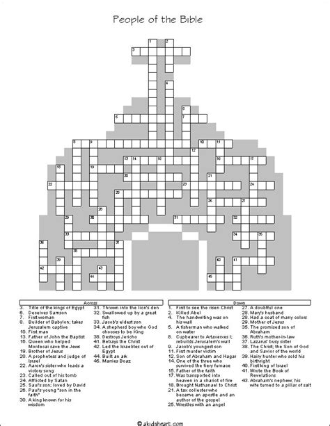 Free Printable Bible Crossword Puzzles With Answers Web Find A Free