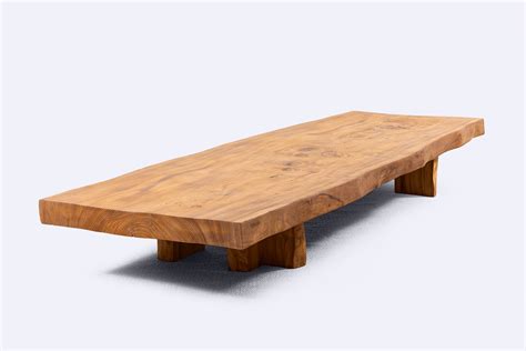 Xxl Massive Blond Elm Coffee Table 1950 Jasper