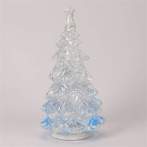 Blue Christmas Tree Glitter Globe Cracker Barrel