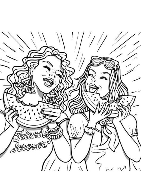 Best Friends Forever Coloring Pages To Print