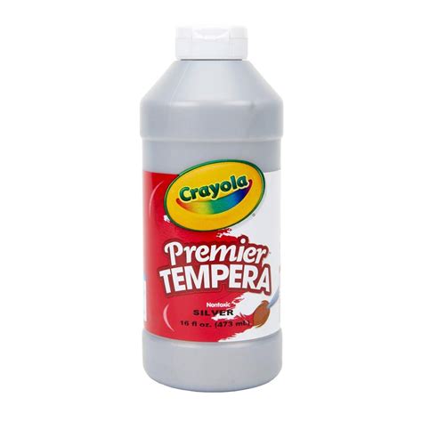 Silver Crayola Premier Tempera Paint Pint Bottle