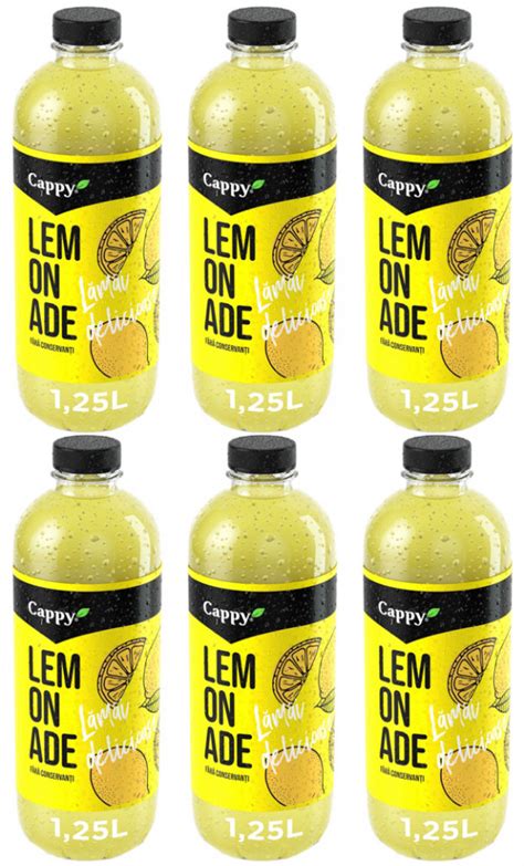 Cappy Lemonade Bautura Racoritoare Necarbogazoasa Cu Suc Si Pulpa De