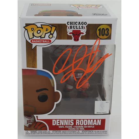 Dennis Rodman Signed Bulls Funko Pop Vinyl Figure Jsa