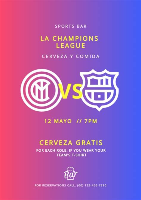 Carteles Para Promocionar Partidos De Fútbol En Un Bar