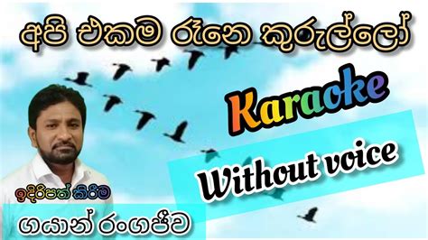 අප එකම රන කරලල Karaoke Api ekama rane kurullo Without