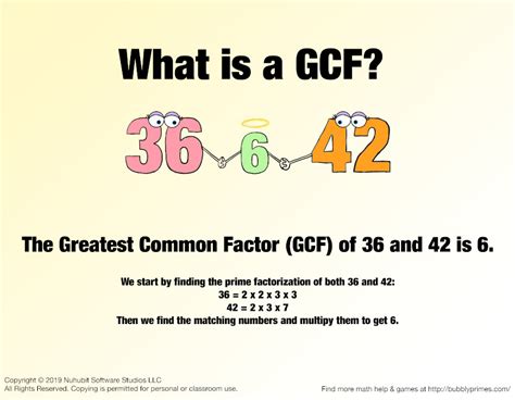 Greatest Common Factors Bubbly Primes