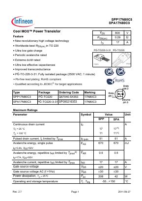 Q67040 S4353 Datasheet PDF Infineon Technologies Cool MOS Power