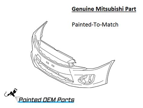 Painted 2016 2017 Mitsubishi Lancer Front Bumper Cover Genuine OEM