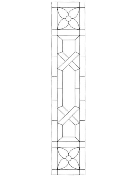 Stained Glass Pattern 474 For Sidelight