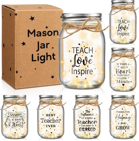 Amazon SiliFine Teacher Appreciation Gifts Bulk Mason Jar Lights