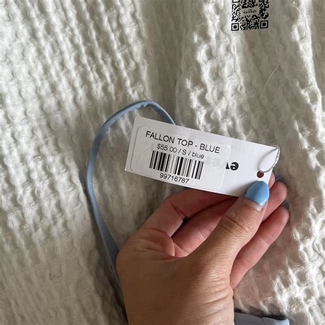 Everie Swim Blue Fallon Bikini Top Never Worn Depop