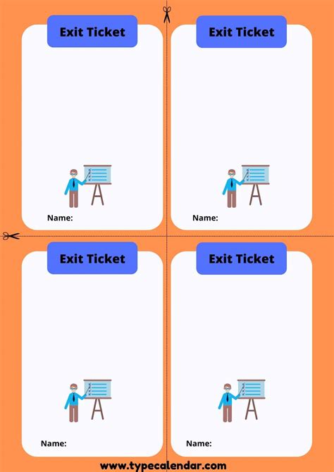 Free Printable Exit Ticket Templates Pdf Word Examples