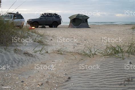 Overland Tent Camping At Beach Stock Photo - Download Image Now ...