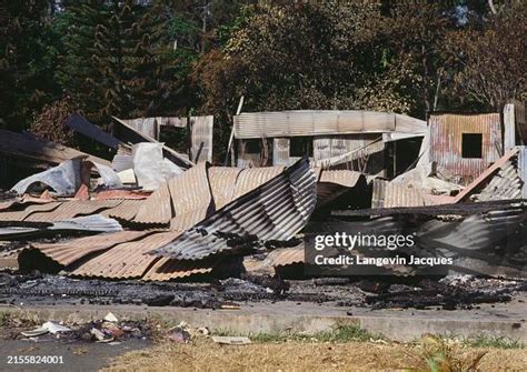 Houses Burned By Kanak People Violence And Political Unrest Have