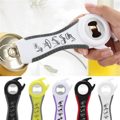 In Multi Function Bottle Opener Stainless Steel Plastic Can Jar