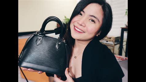 Louis Vuitton Alma Bb Epi Leather Noir Review X What Fits Inside