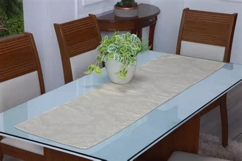 Trilho De Mesa Jacquard Liso M Palha Mercadolivre