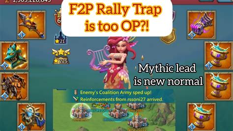 680M F2P Rally Trap VS Mythic Mix Blasts KvK Lords Mobile