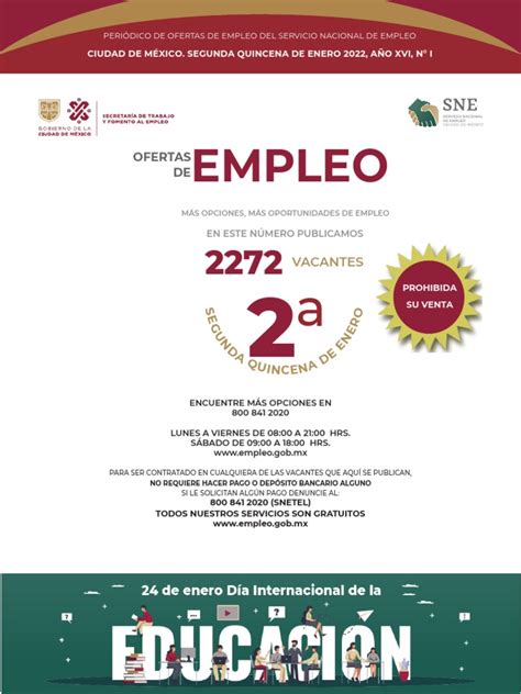 2a Enero 2022 Ofertas De Empleo Cdmx Pdf Ciudad De México