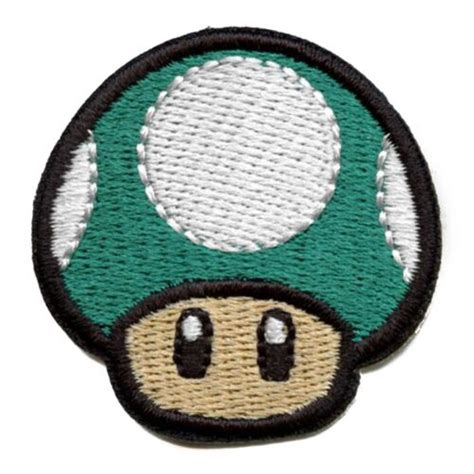 Super Mario One Up Mushroom Patch Nintendo Smash Bros Embroidered Iron