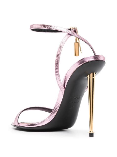 TOM FORD Padlock Detail 120mm Sandals Pink FARFETCH