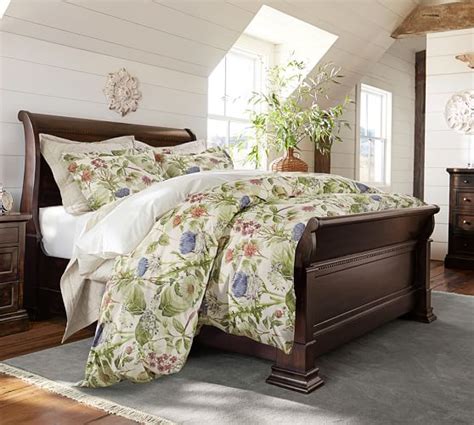 Thistle Floral Print Organic Duvet Cover And Sham Pottery Barn