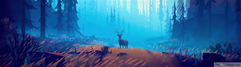 Forest Deer Nature 4K wallpaper download