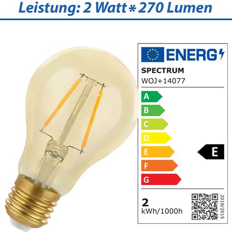 Led Birne E W Lumen Warmwei Filament Led Kabika De