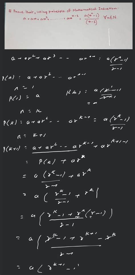 1 Prove That Using Principle Of Mathematical Inductionaarar2⋯⋯⋯ar