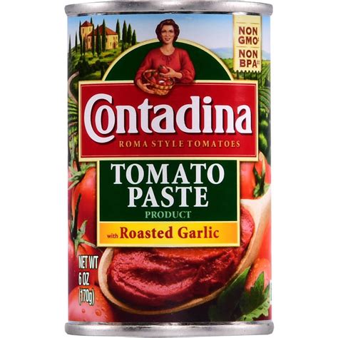 Contadina Canned Tomato Paste With Roasted Garlic 6 Oz Can