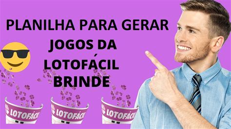 Planilha Para Gerar Jogos Da Lotof Cil Brinde Youtube