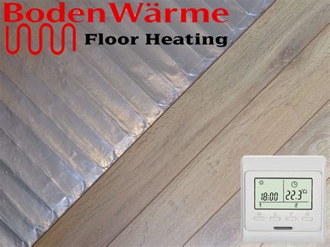 Electric Under Laminatewood Foil Underfloor Heating Mat Kit 5m Sq