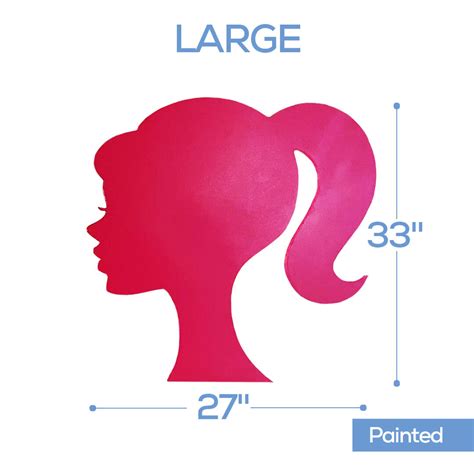 Barbie Silhouette Sign Face Profile Party Prop