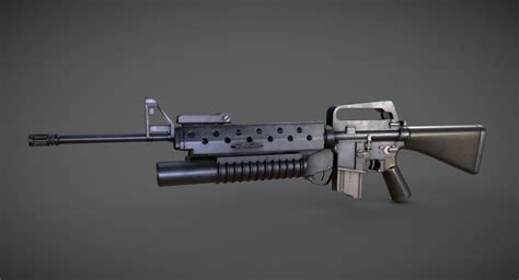 3D model M16 m203 Grenade Launcher | CGTrader