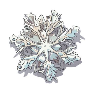 White Snowflake Vector Sticker Clipart D Snowflake White On A Grey