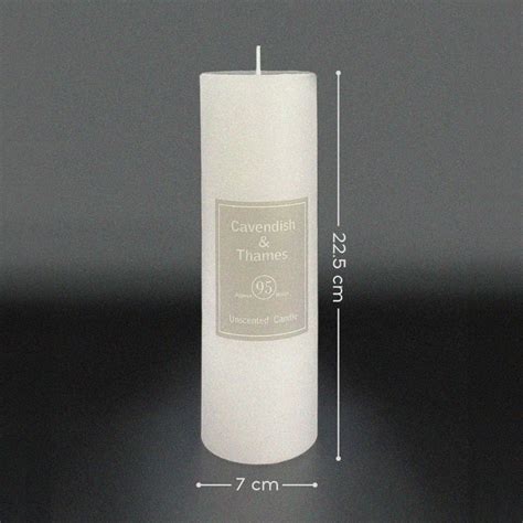 White Unscented Pillar Candle Hrs X Cm Candle Express