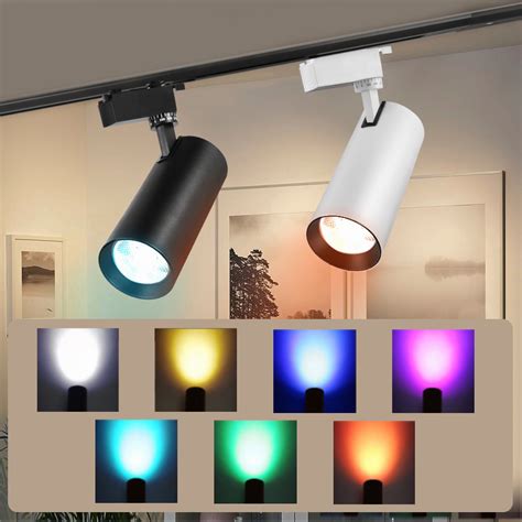 Canmeijia Whole Set Led Rgb Colorful Track Light W Aluminum Cob Spot