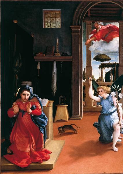 The Annunciation, c.1534 - Lorenzo Lotto - WikiArt.org